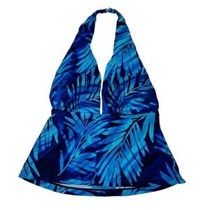 Classic Jantzen Women's Sz 8 Tankini Set Caribbean Cool Halter Tankini Top Swim